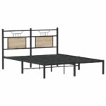 vidaXL Posteľný rám bez matraca dub sonoma 140x190 cm kompozitné drevo – Obrázok 5