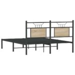 vidaXL Posteľný rám bez matraca dub sonoma 140x190 cm kompozitné drevo – Obrázok 8