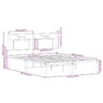 vidaXL Posteľný rám bez matraca dub sonoma 140x190 cm kompozitné drevo – Obrázok 11