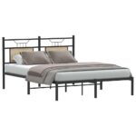 vidaXL Posteľný rám bez matraca dub sonoma 150x200 cm kompozitné drevo – Obrázok 3