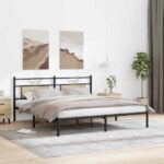 vidaXL Posteľný rám bez matraca dub sonoma 160x200 cm kompozitné drevo – Obrázok 4