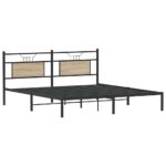 vidaXL Posteľný rám bez matraca dub sonoma 160x200 cm kompozitné drevo – Obrázok 5