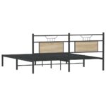 vidaXL Posteľný rám bez matraca dub sonoma 160x200 cm kompozitné drevo – Obrázok 8