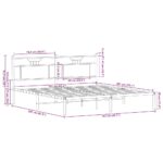 vidaXL Posteľný rám bez matraca dub sonoma 160x200 cm kompozitné drevo – Obrázok 11