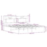 VidaXL Rám postele bez matraca Dub Sonoma 183x203 cm – Obrázok 11