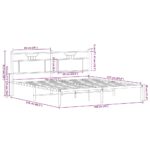 VidaXL Rám postele bez matraca Dub Sonoma 183x213 cm – Obrázok 11