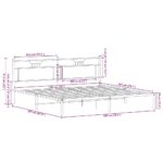 VidaXL Rám postele bez matraca Dub Sonoma 193x203 cm – Obrázok 11