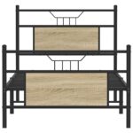 vidaXL Posteľný rám bez matraca dub sonoma 75x190 cm kompozitné drevo – Obrázok 6