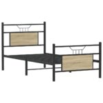 vidaXL Posteľný rám bez matraca dub sonoma 90x190 cm kompozitné drevo – Obrázok 3