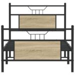 vidaXL Posteľný rám bez matraca dub sonoma 90x190 cm kompozitné drevo – Obrázok 6