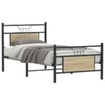 vidaXL Posteľný rám bez matraca dub sonoma 90x190 cm kompozitné drevo