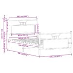 vidaXL Posteľný rám bez matraca dub sonoma 100x190 cm kompozitné drevo – Obrázok 11