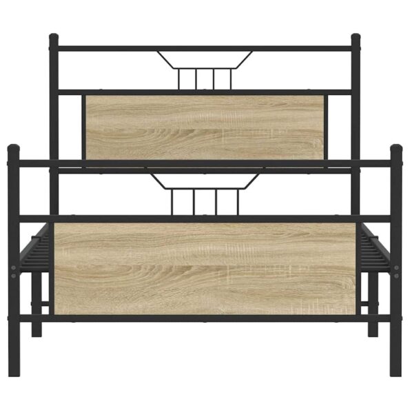 vidaXL Posteľný rám bez matraca dub sonoma 100x200 cm kompozitné drevo – Obrázok 6