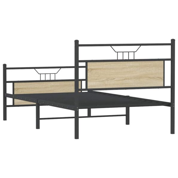 vidaXL Posteľný rám bez matraca dub sonoma 100x200 cm kompozitné drevo – Obrázok 8