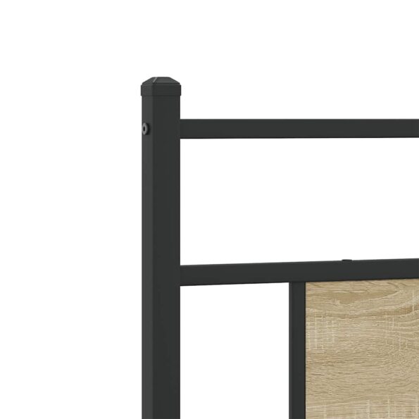 vidaXL Posteľný rám bez matraca dub sonoma 100x200 cm kompozitné drevo – Obrázok 9