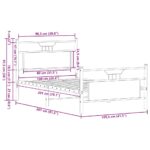 vidaXL Posteľný rám bez matraca dub sonoma 100x200 cm kompozitné drevo – Obrázok 11