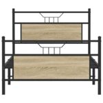 vidaXL Posteľný rám bez matraca dub sonoma 107x203 cm kompozitné drevo – Obrázok 6