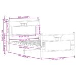 vidaXL Posteľný rám bez matraca dub sonoma 107x203 cm kompozitné drevo – Obrázok 11