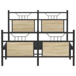 vidaXL Posteľný rám bez matraca dub sonoma 120x190 cm kompozitné drevo – Obrázok 6