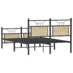 vidaXL Posteľný rám bez matraca dub sonoma 120x190 cm kompozitné drevo – Obrázok 8