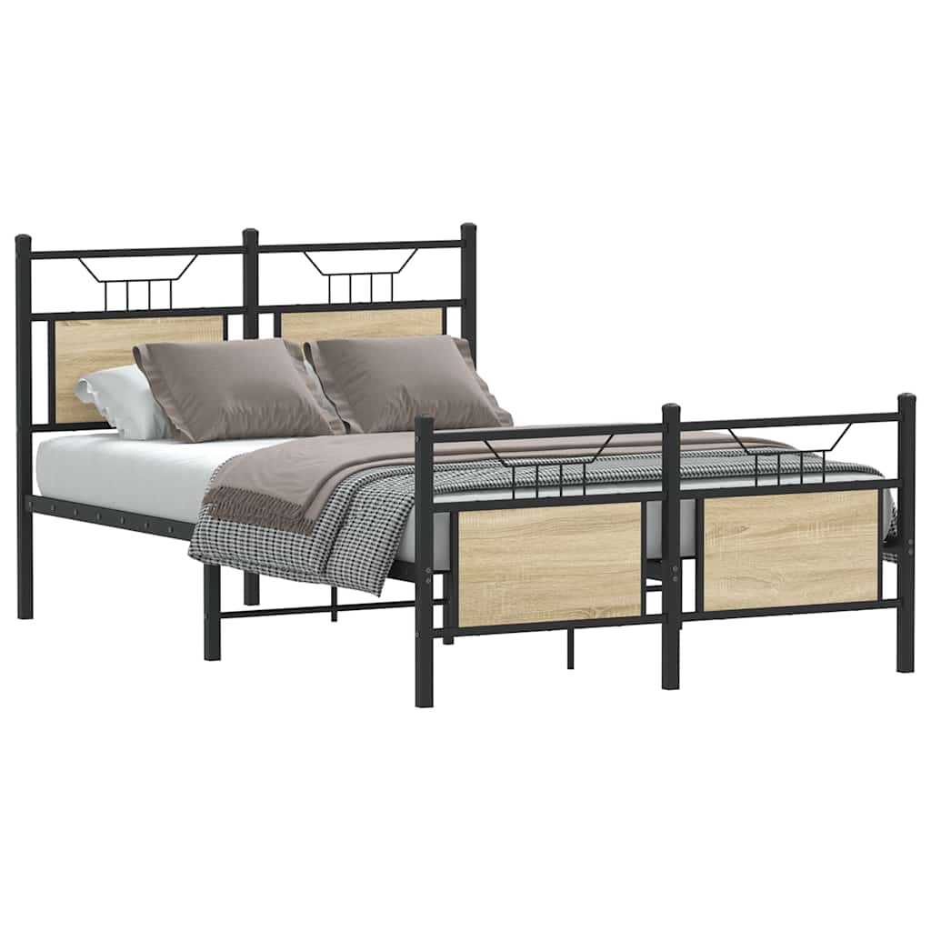 VXL8721158680389_m_en_hd_1.jpg vidaXL Posteľný rám bez matraca dub sonoma 120x190 cm kompozitné drevo – Obrázok 1