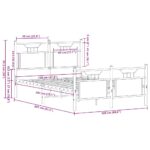 vidaXL Posteľný rám bez matraca dub sonoma 120x200 cm kompozitné drevo – Obrázok 11