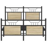 vidaXL Posteľný rám bez matraca dub sonoma 137x190 cm kompozitné drevo – Obrázok 6