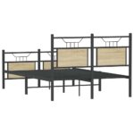 vidaXL Posteľný rám bez matraca dub sonoma 137x190 cm kompozitné drevo – Obrázok 8