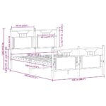 vidaXL Posteľný rám bez matraca dub sonoma 137x190 cm kompozitné drevo – Obrázok 11