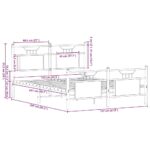 vidaXL Posteľný rám bez matraca dub sonoma 140x200 cm kompozitné drevo – Obrázok 11
