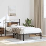 vidaXL Posteľný rám bez matraca hnedý dub 80x200 cm kompozitné drevo – Obrázok 5