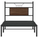 vidaXL Posteľný rám bez matraca hnedý dub 80x200 cm kompozitné drevo – Obrázok 6