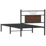vidaXL Posteľný rám bez matraca hnedý dub 80x200 cm kompozitné drevo – Obrázok 8