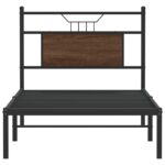 vidaXL Posteľný rám bez matraca hnedý dub 90x190 cm kompozitné drevo – Obrázok 6