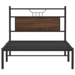 vidaXL Posteľný rám bez matraca hnedý dub 100x200 cm kompozitné drevo – Obrázok 6