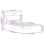 VidaXL Rám postele bez matraca Dub hnedý 107x203 cm – Obrázok 11