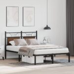vidaXL Posteľný rám bez matraca hnedý dub 120x190 cm borovicový masív – Obrázok 5