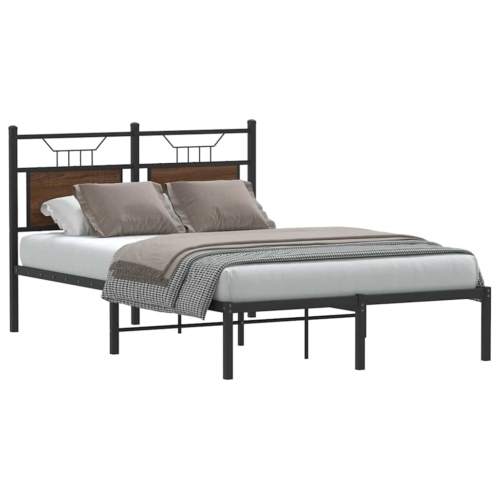 VXL8721158680693_m_en_hd_1.jpg vidaXL Posteľný rám bez matraca hnedý dub 120x190 cm borovicový masív – Obrázok 1