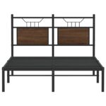 vidaXL Posteľný rám bez matraca hnedý dub 120x200 cm kompozitné drevo – Obrázok 6