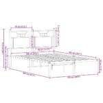vidaXL Posteľný rám bez matraca hnedý dub 120x200 cm kompozitné drevo – Obrázok 11