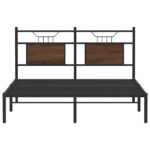 vidaXL Posteľný rám bez matraca hnedý dub 137x190 cm kompozitné drevo – Obrázok 6
