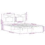 vidaXL Posteľný rám bez matraca hnedý dub 137x190 cm kompozitné drevo – Obrázok 11