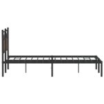 vidaXL Posteľný rám bez matraca hnedý dub 140x200 cm kompozitné drevo – Obrázok 7