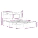 vidaXL Posteľný rám bez matraca hnedý dub 140x200 cm kompozitné drevo – Obrázok 11