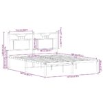 vidaXL Posteľný rám bez matraca hnedý dub 150x200 cm kompozitné drevo – Obrázok 11