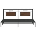 vidaXL Posteľný rám bez matraca hnedý dub 160x200 cm kompozitné drevo – Obrázok 6
