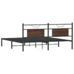 vidaXL Posteľný rám bez matraca hnedý dub 160x200 cm kompozitné drevo – Obrázok 8