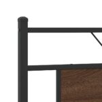 vidaXL Posteľný rám bez matraca hnedý dub 160x200 cm kompozitné drevo – Obrázok 9