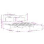 VidaXL Rám postele bez matraca Dub hnedý 183x203 cm – Obrázok 11