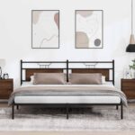 VidaXL Rám postele bez matraca Dub hnedý 193x203 cm – Obrázok 4